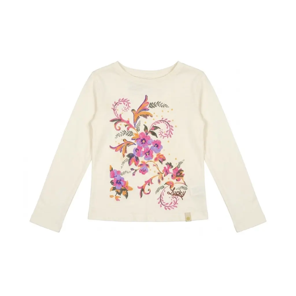 Floral Long Sleeve T-Shirt | Cream  4y - Designed by Lucky Brand