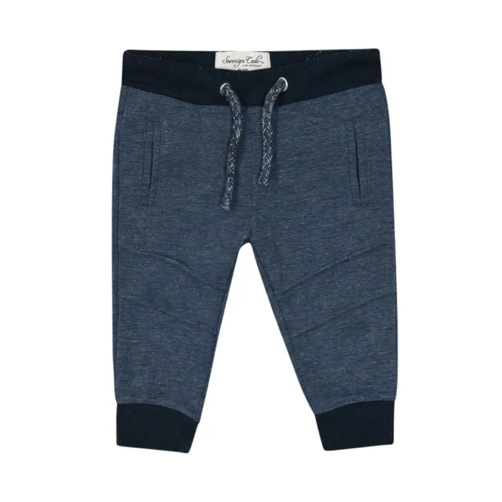 Textured Joggers | Heathered Navy  6m - Designed by Sovereign Code