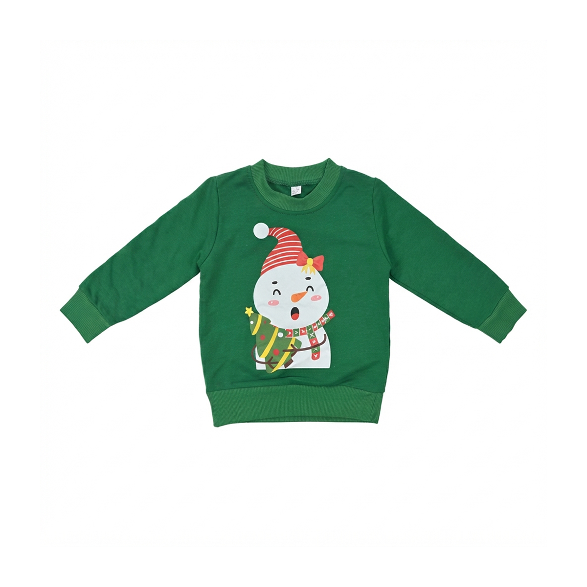 Snowman Sweatshirt | Green - Designed by UNKNOWN