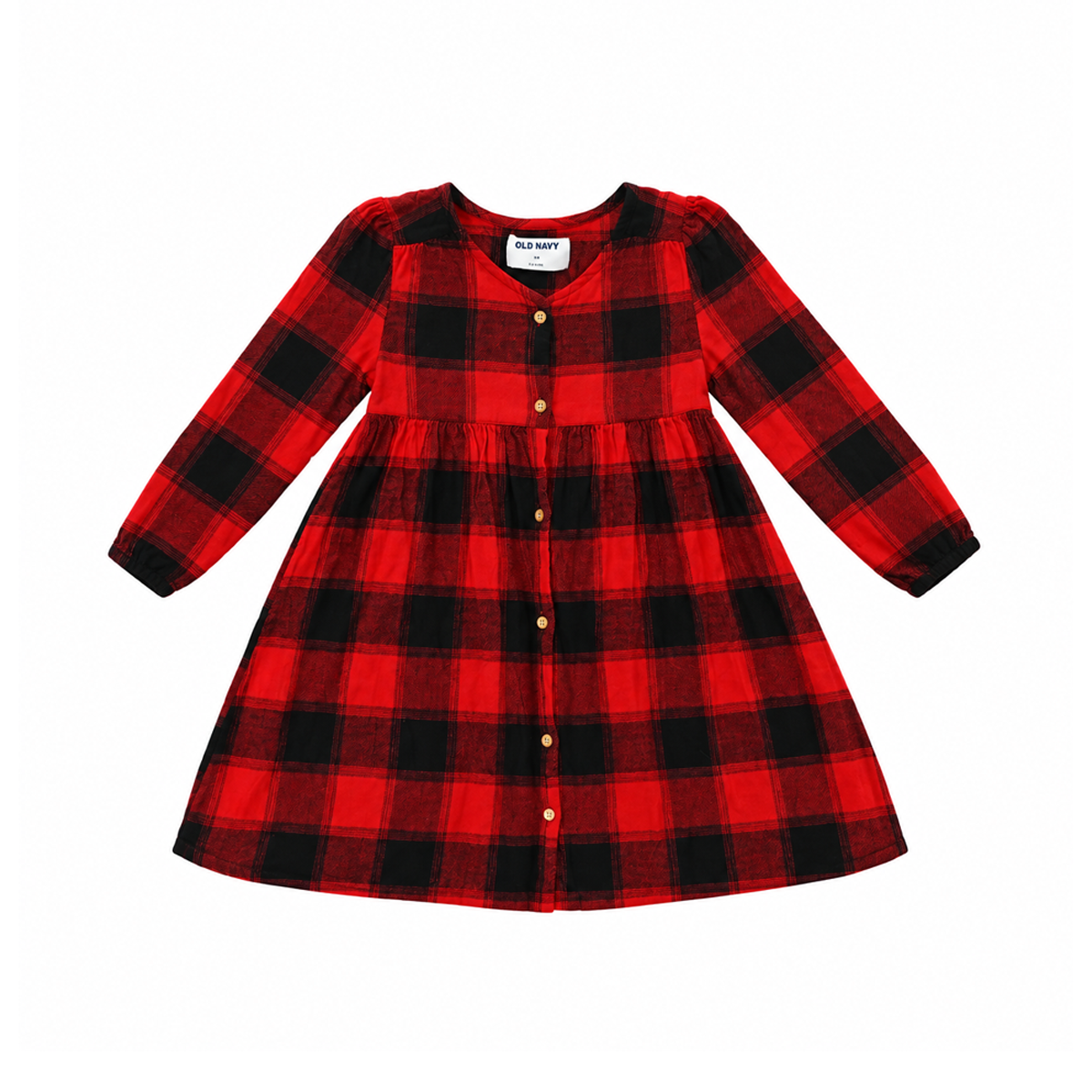 Buffalo Plaid Button-Front Dress | Red & Black - Designed by Old Navy