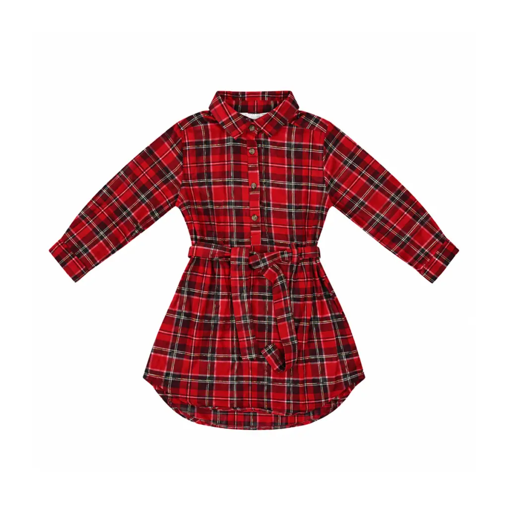 Red Plaid Shirt Dress | Red - Designed by H&M