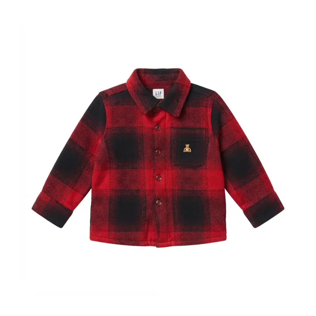Buffalo Plaid Button-Down Shirt | Red & Black - Designed by Baby Gap