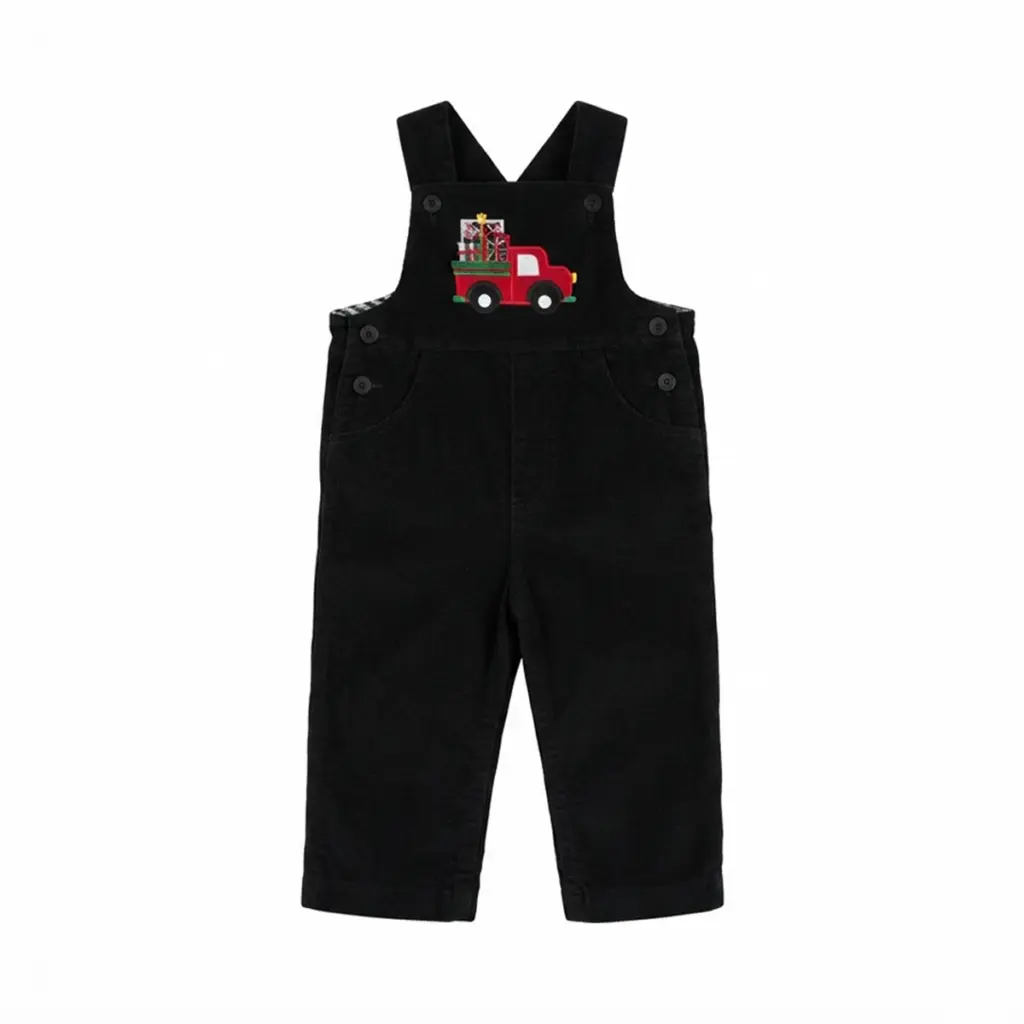 Embroidered Corduroy Overalls | Navy Blue - Designed by Florence Eiseman