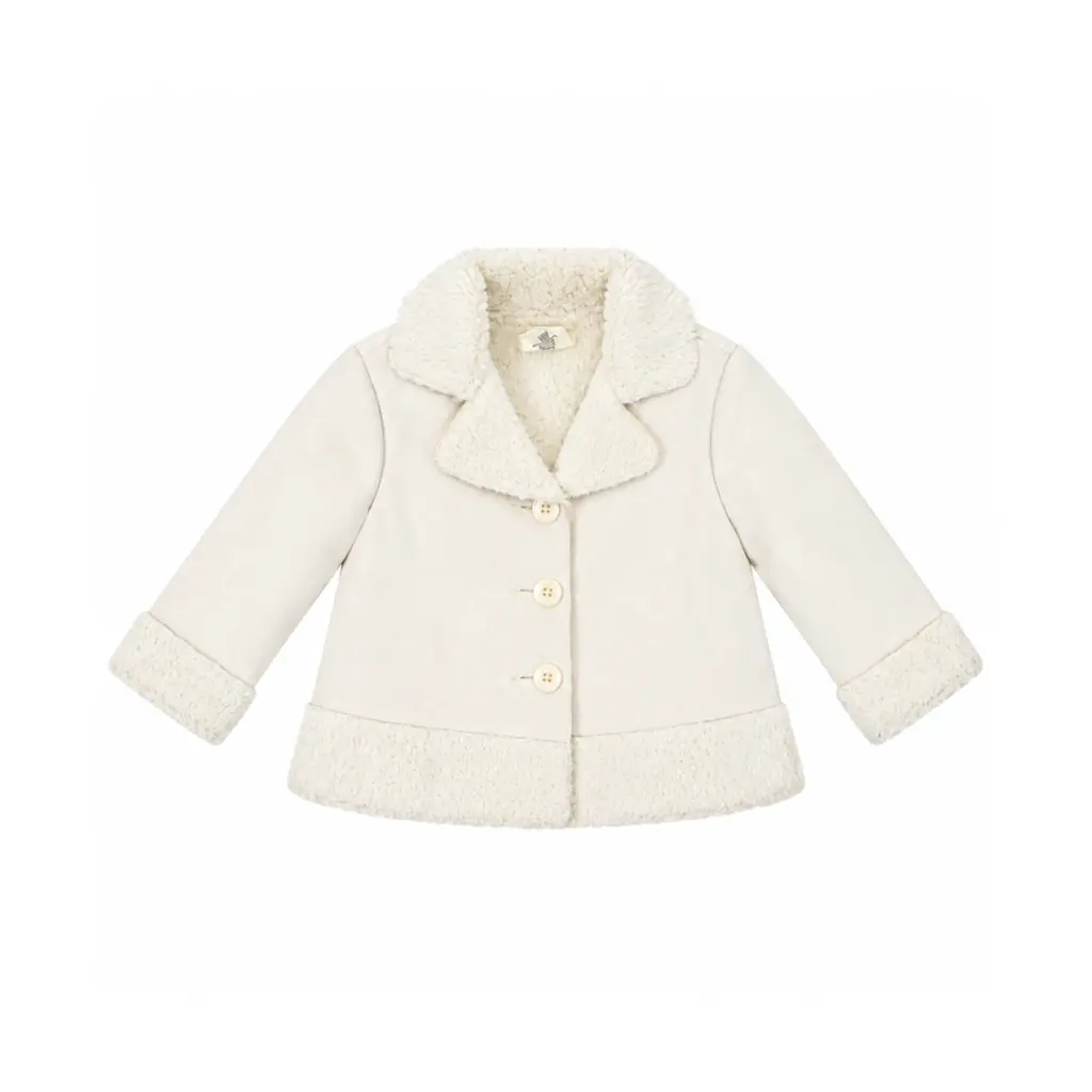 Faux Suede Shearling Coat | Cream - Designed by Crazy 8