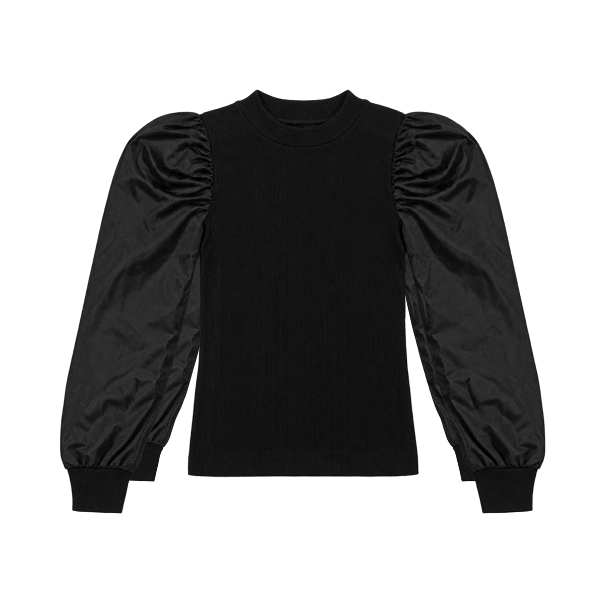 Puff Sleeve Top | Black - Designed by SHEIN