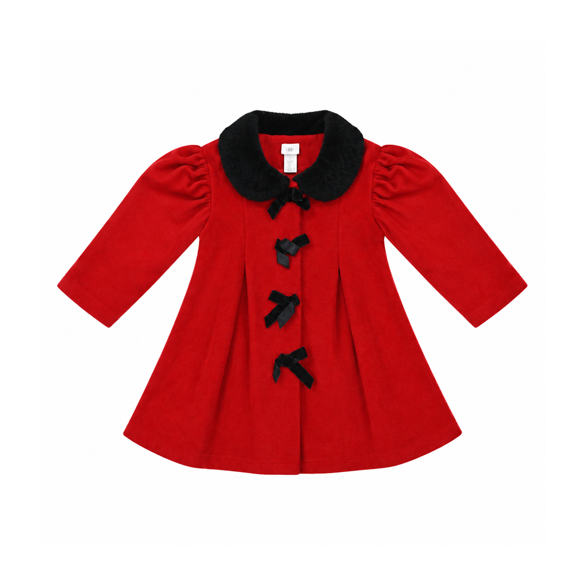 Fleece Dress Coat | Red - Designed by Butterflies