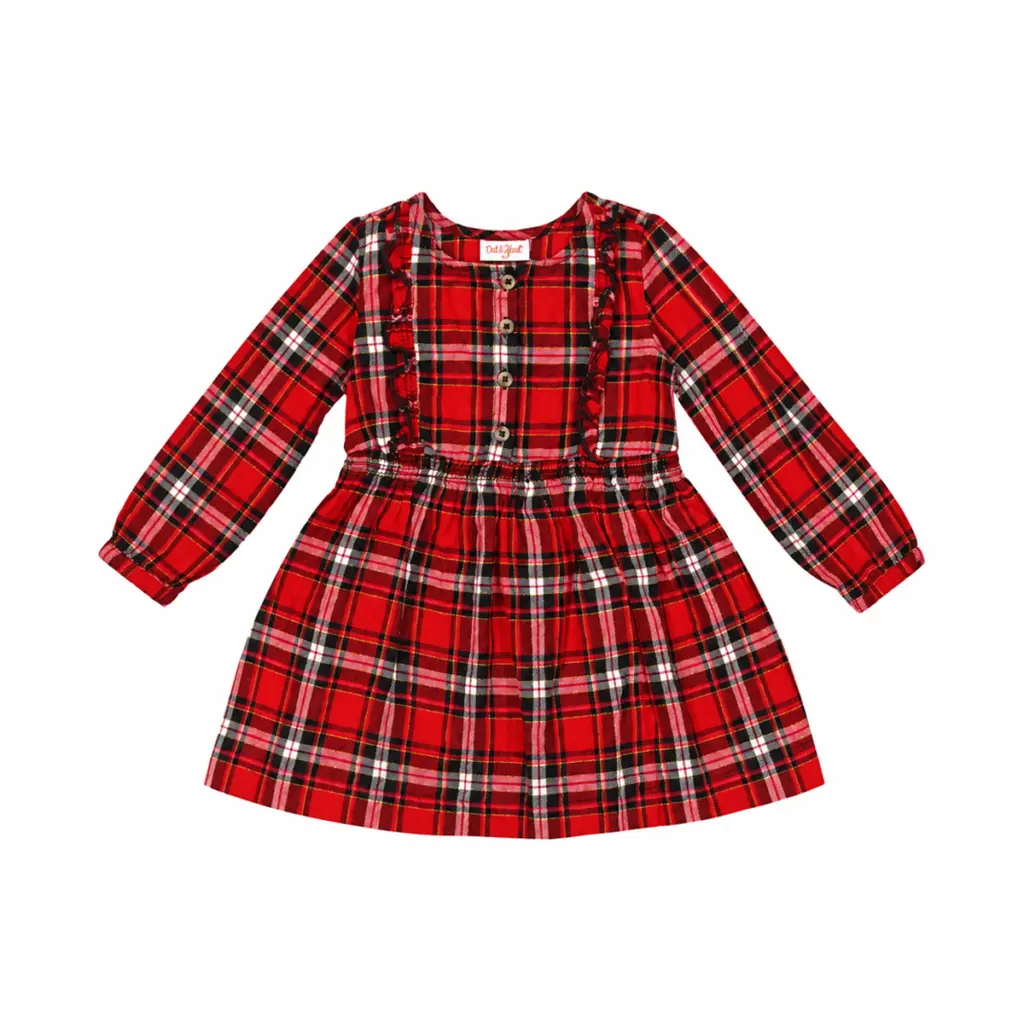 Plaid Long Sleeve Dress | Red Plaid - Designed by CAT & JACK