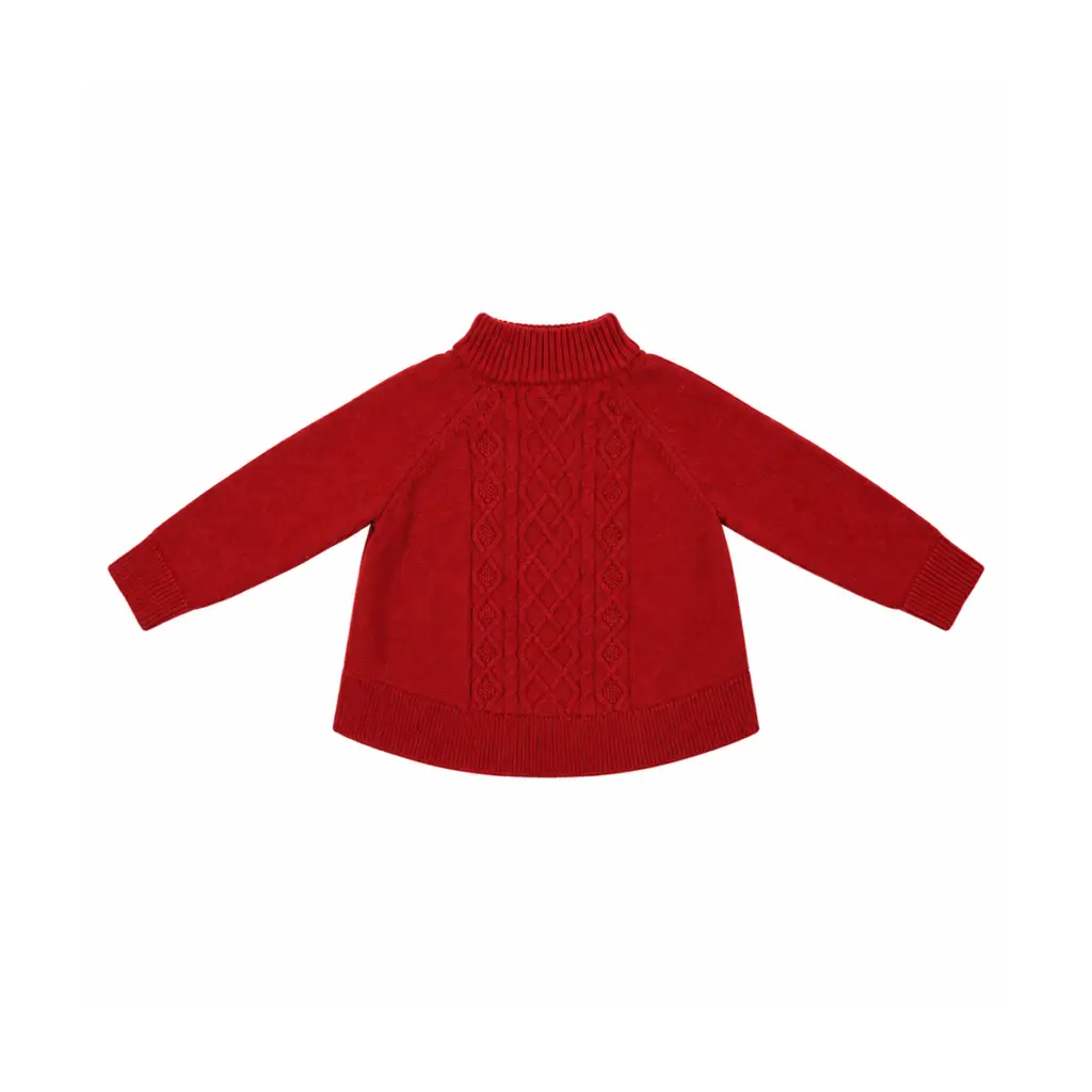 Cable Knit Sweater | Red - Designed by Carter's