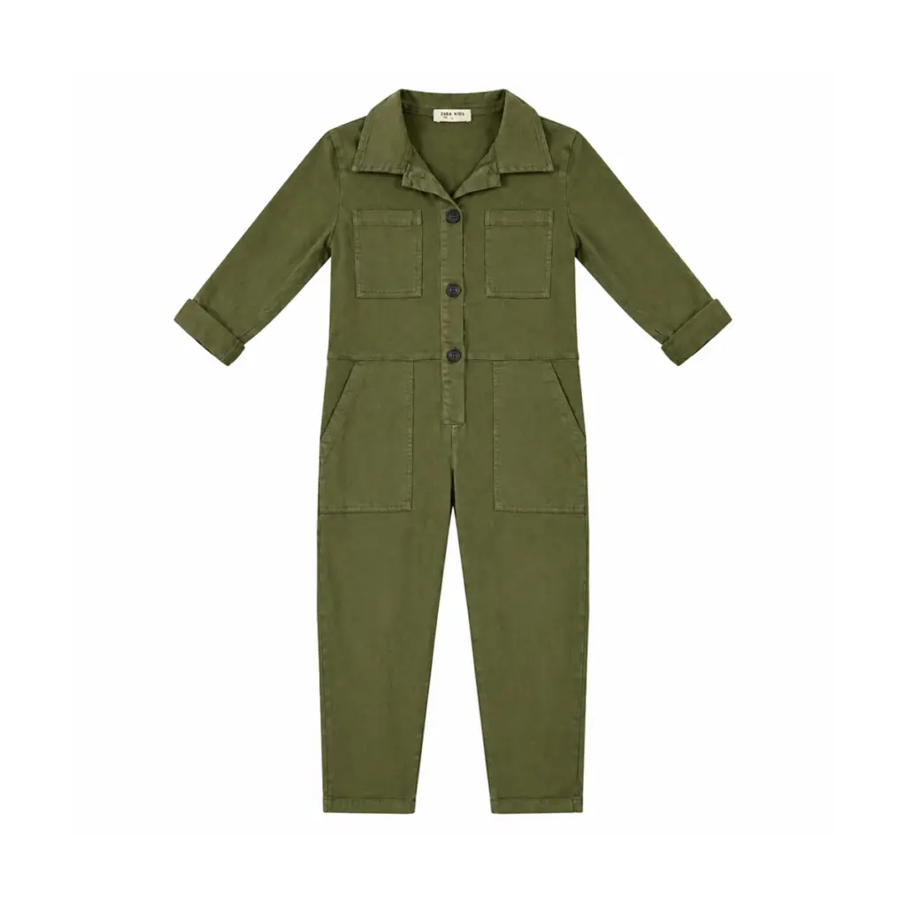 Jumpsuit | Olive Green  4y - Designed by BABE & TESS