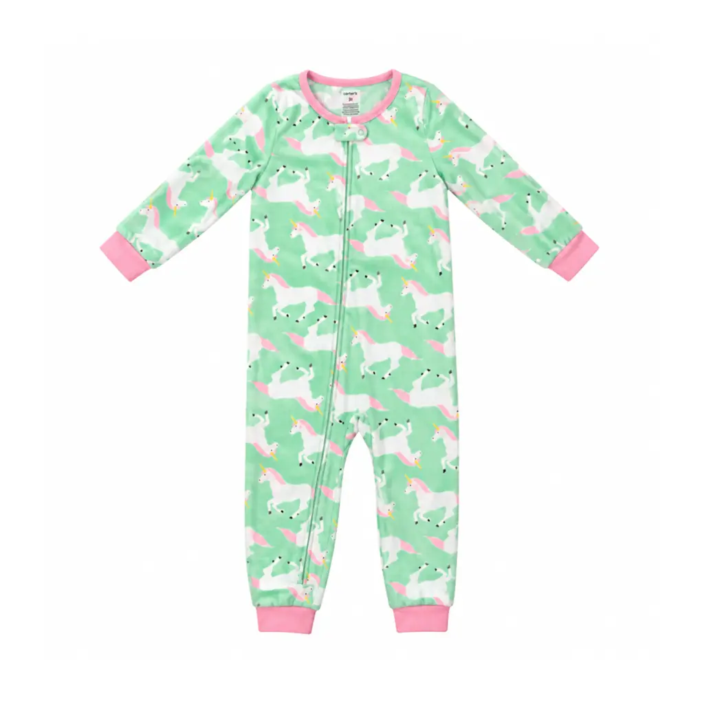 Unicorn Fleece Footed Pajamas | Mint Green  3y - Designed by Carter's
