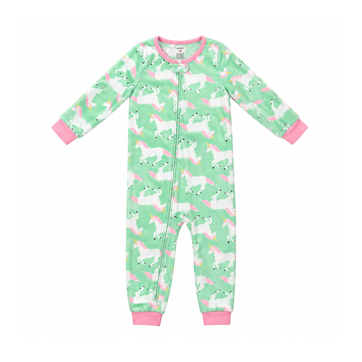 Unicorn Fleece Footed Pajamas | Mint Green 3y - Designed by Carter's