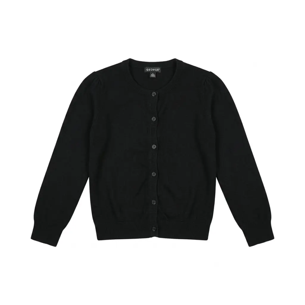 Button-Front Cardigan | Black Soot  10/12y - Designed by GEORGE