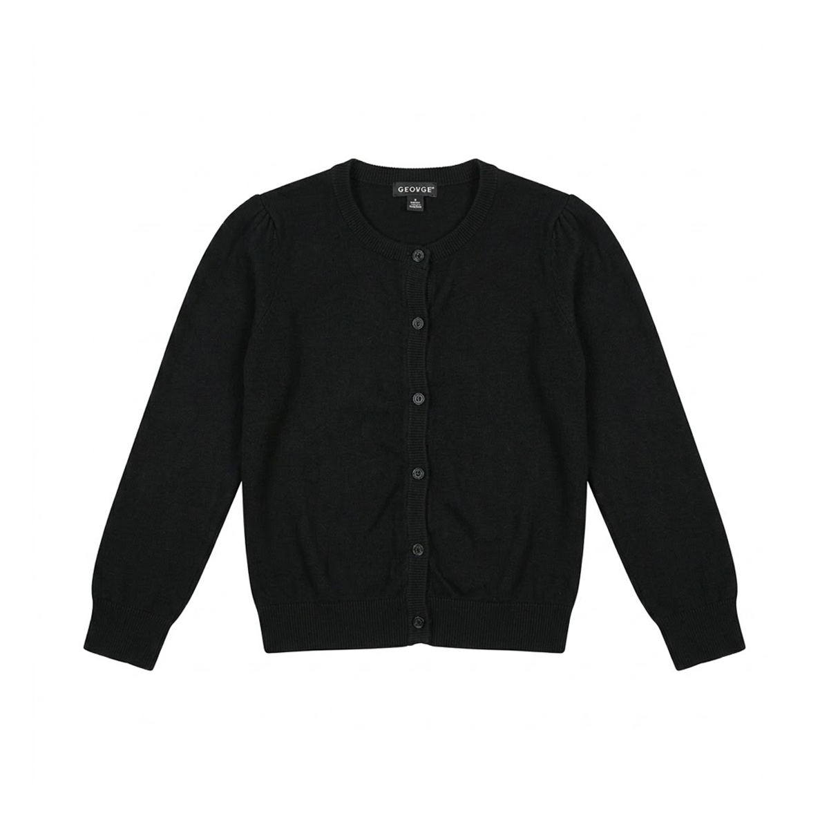 Button-Front Cardigan | Black Soot 10/12y - Designed by GEORGE