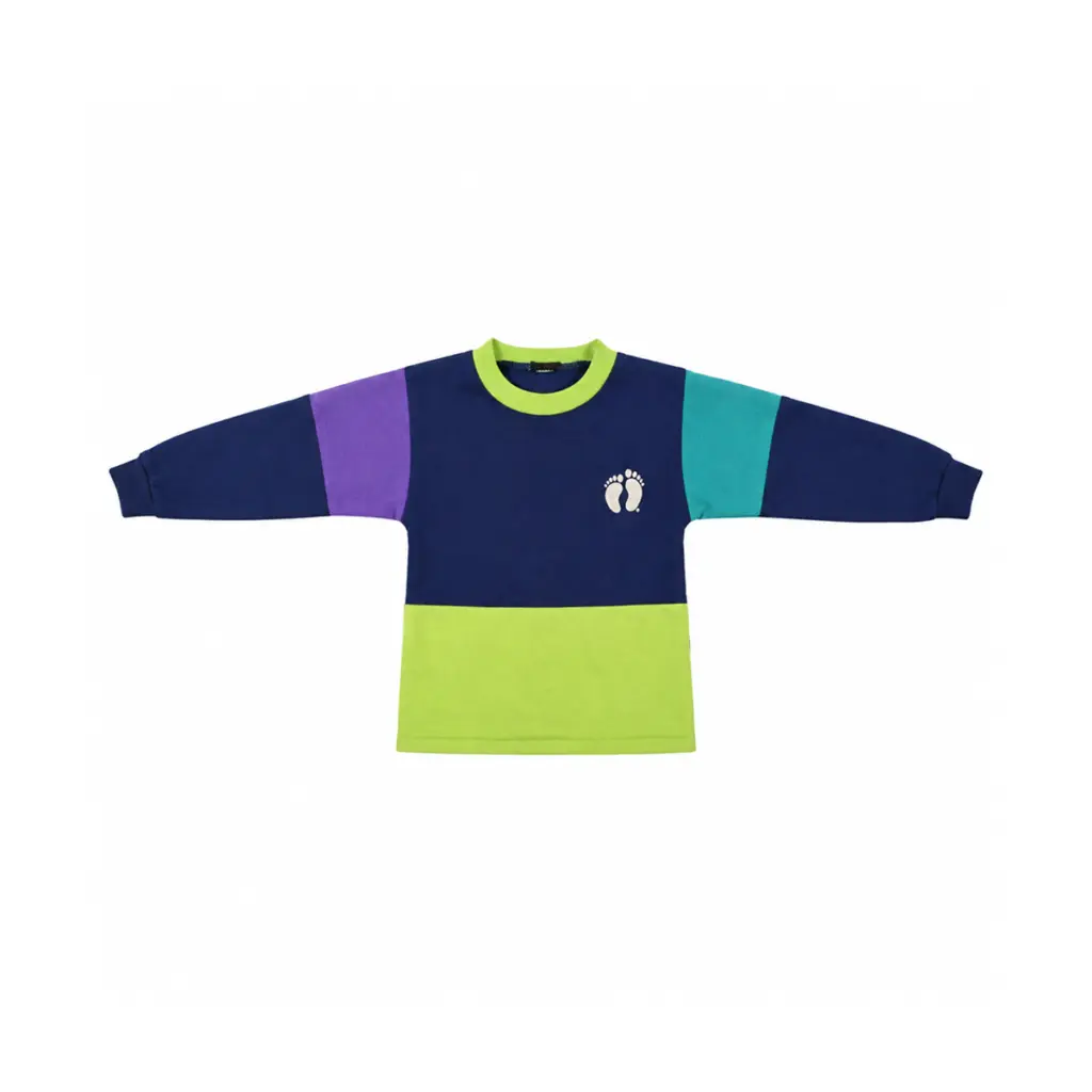 Colorblock Long Sleeve Shirt | Navy & Green Colorblock  4y - Designed by Hang Ten