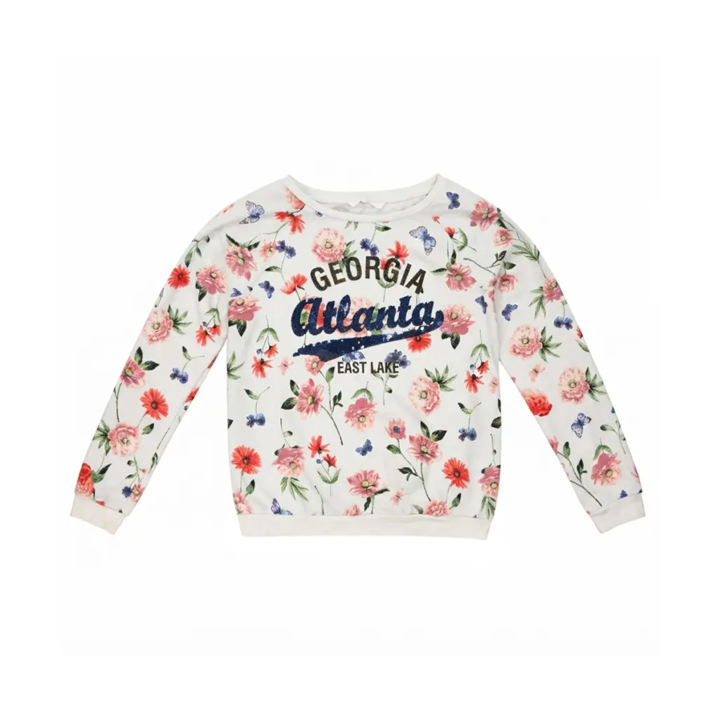 Atlanta Floral Sweatshirt | White Floral  12/14y - Designed by H&M