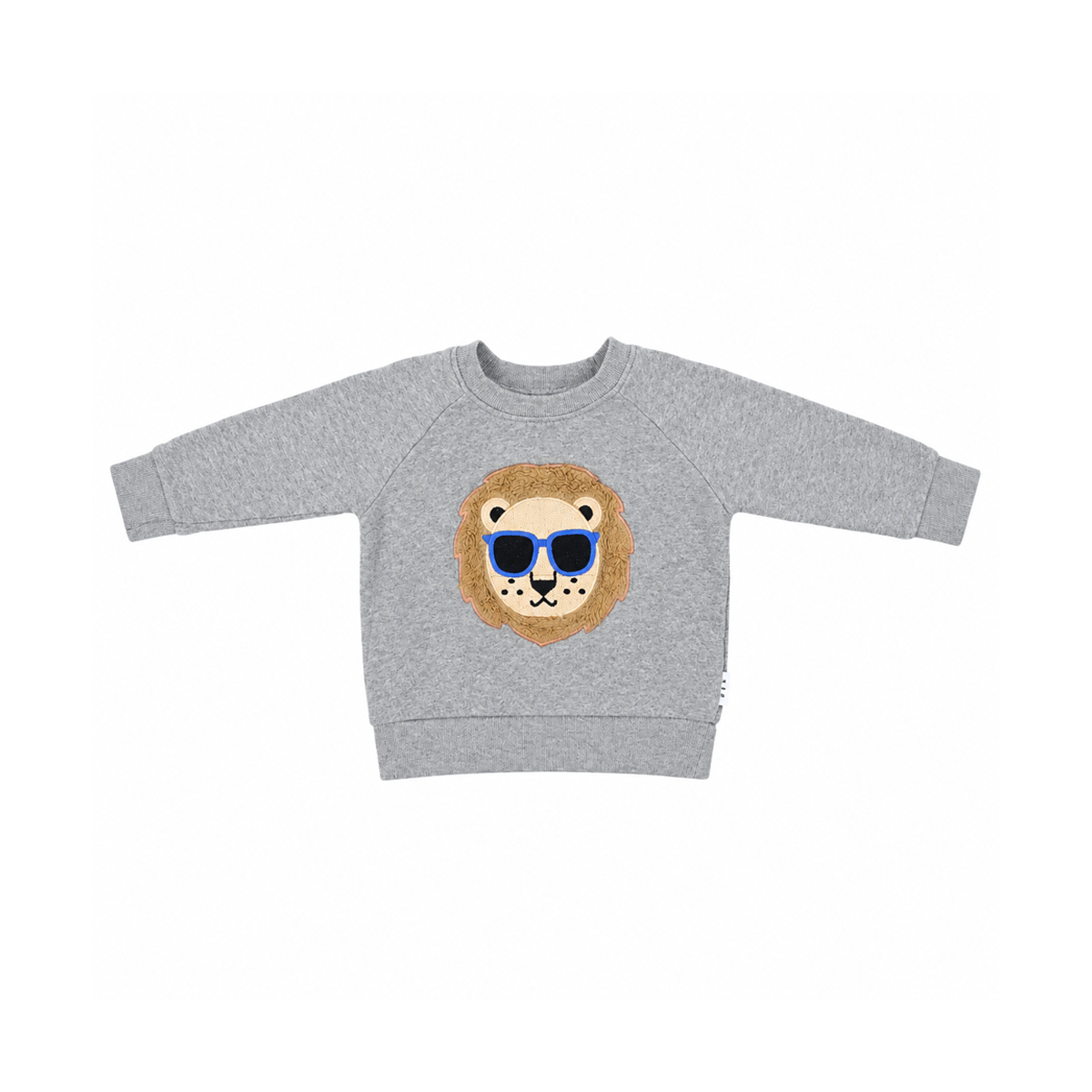Lion Sweatshirt | Heather Grey 3y - Designed by HUX