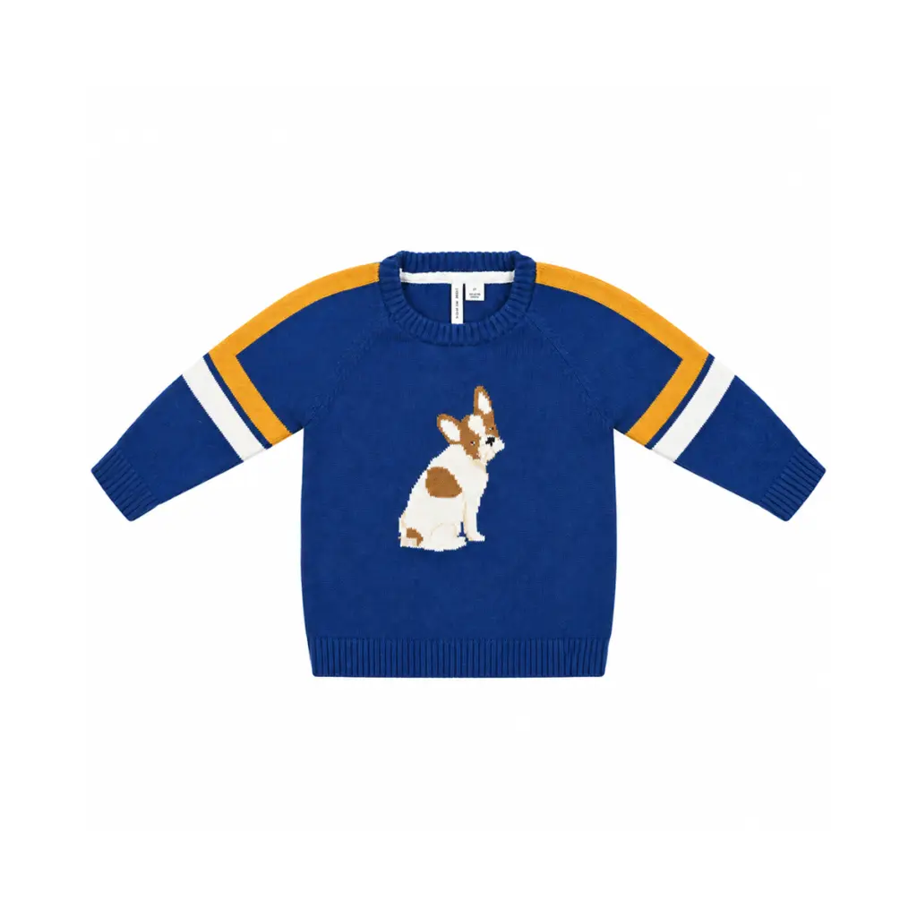 Dog Knit Sweater | Royal Blue  2y - Designed by JANIE AND JACK