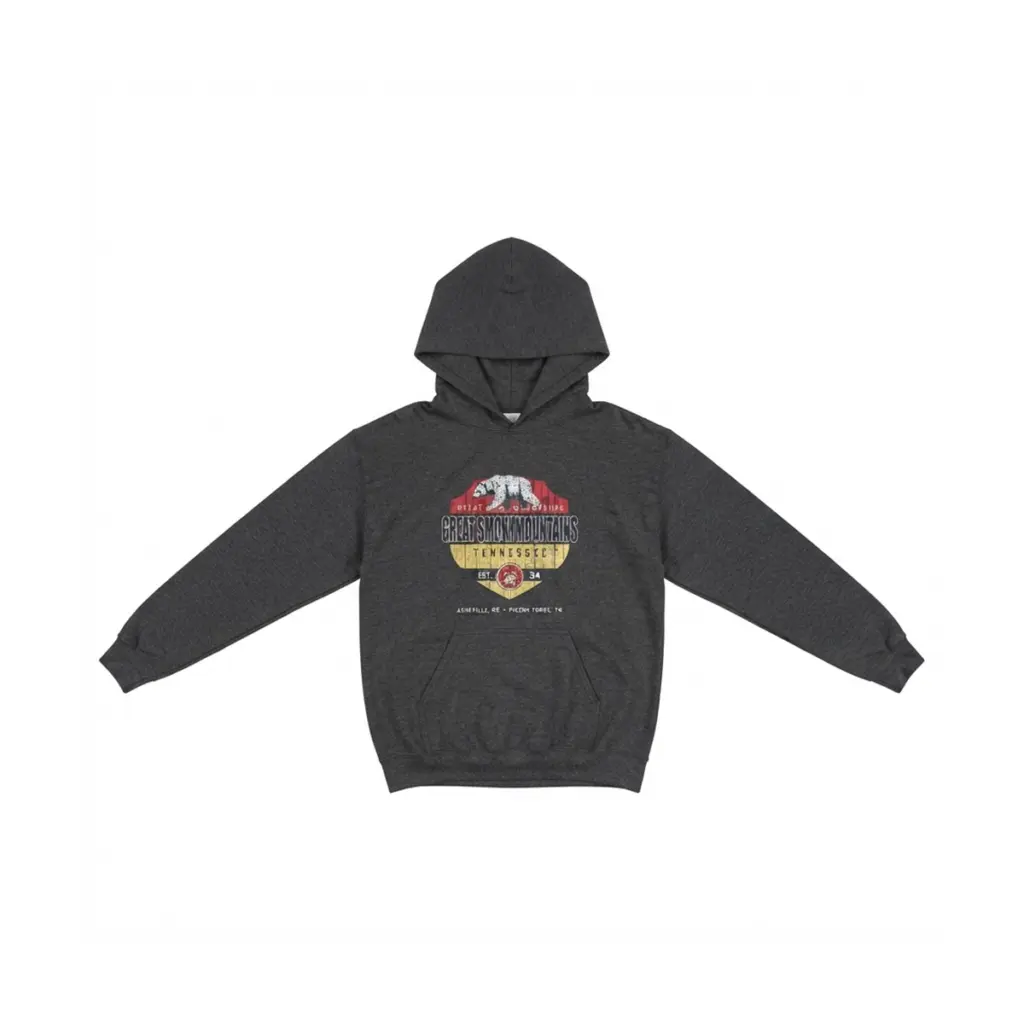 Great Smoky Mountains Hoodie | Charcoal Grey  M - Designed by JERZEES NUBLEND