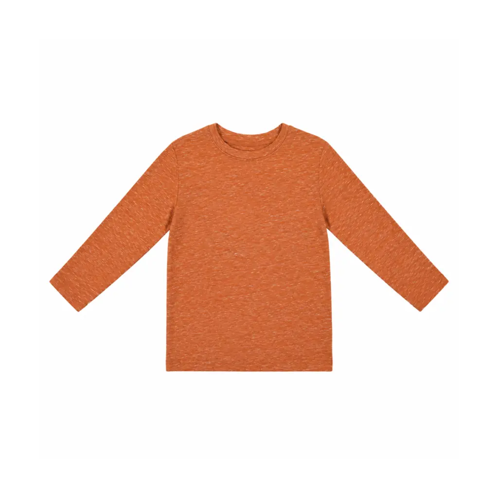 Long Sleeve Tee | Rust Orange  2y - Designed by JUMPING BEANS