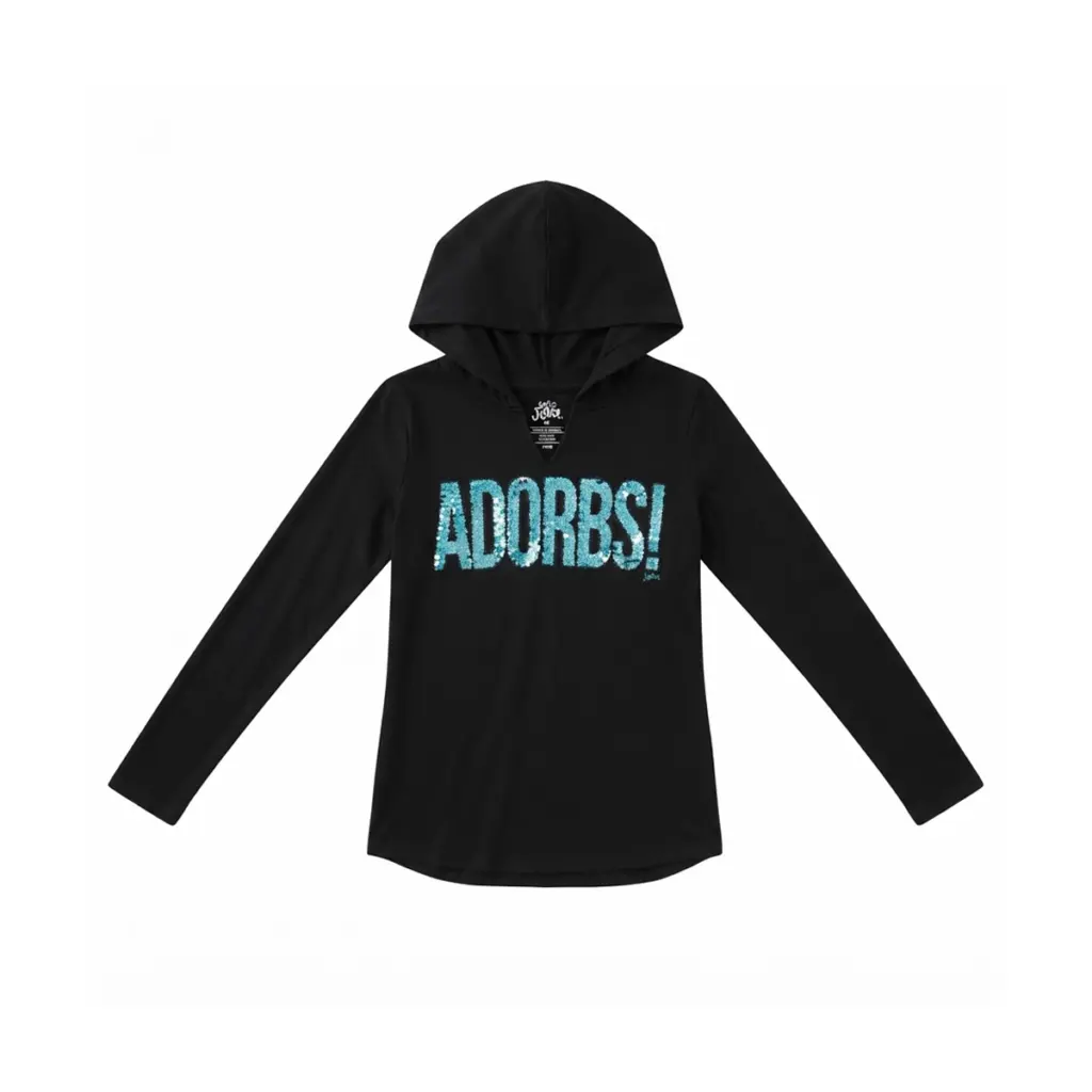 Adorbs Sequin Hoodie | Black  12y - Designed by JUSTICE