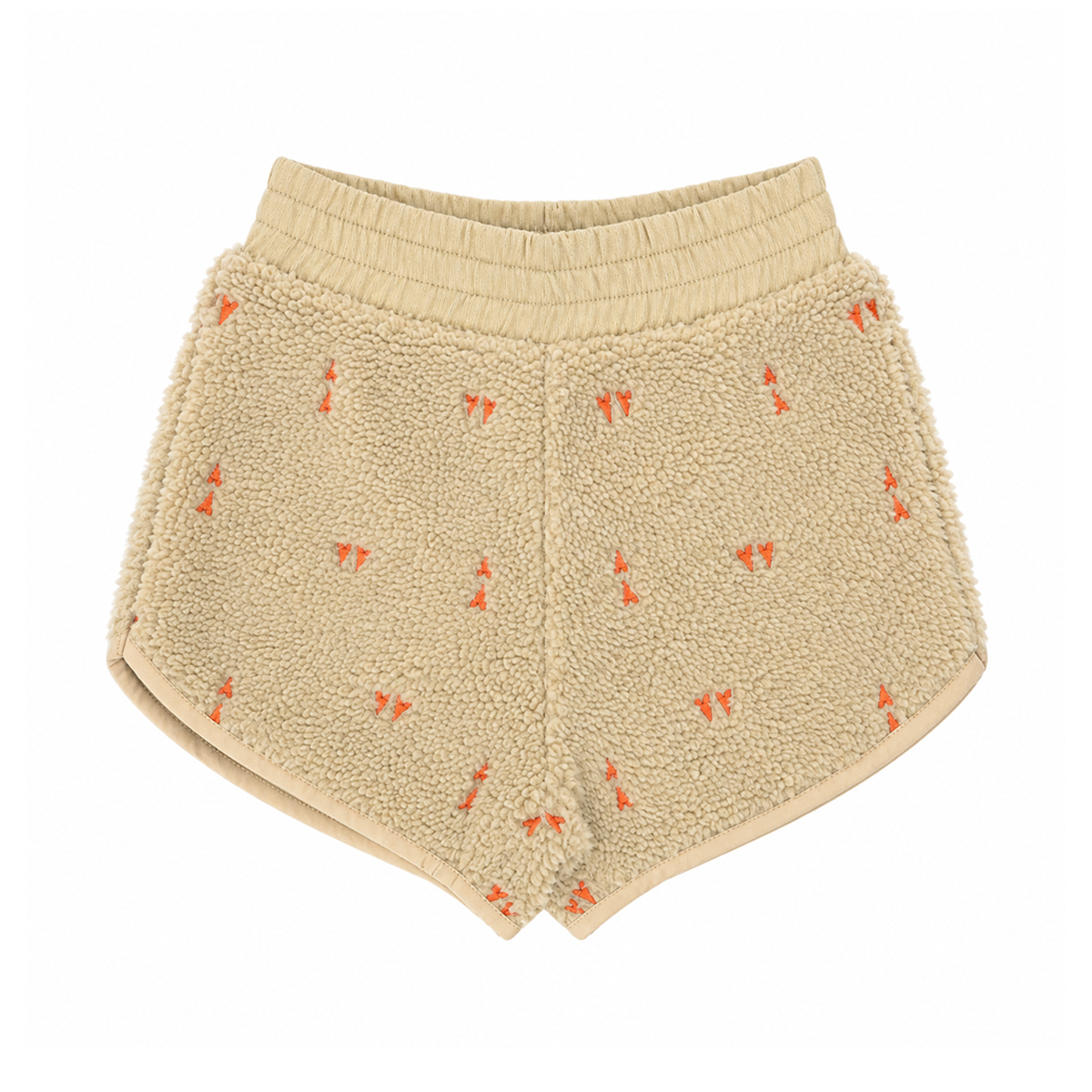 Sherpa Fleece Shorts | Beige 6/7y - Designed by LETTER TO THE WORLD