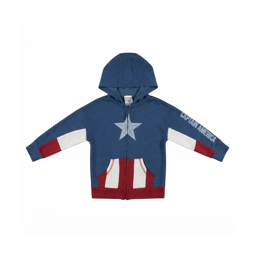 Captain America Zip-Up Hoodie | Blue  5y - Designed by MARVEL