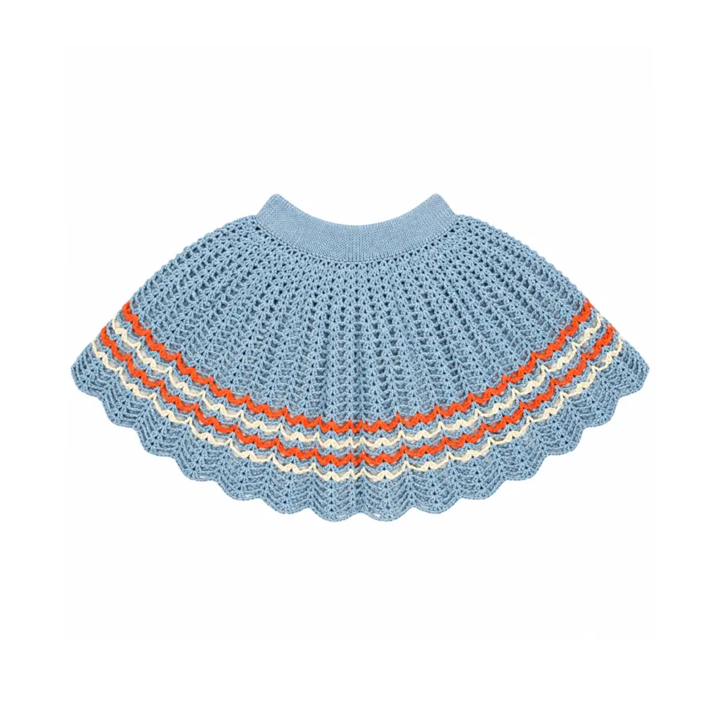 Knit Skirt | Dusty Blue  6y - Designed by Misha & Puff