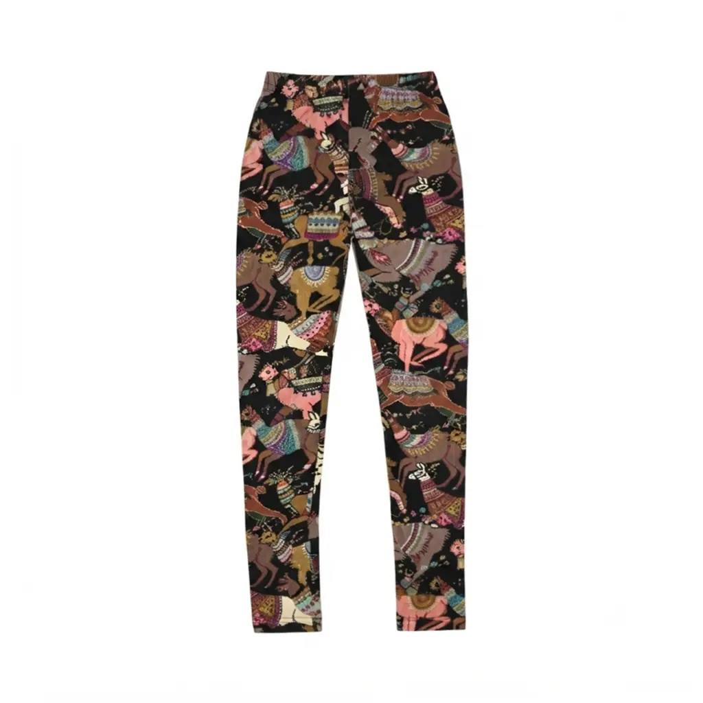 Niki Llama Joy Leggings | Black Multi  7/8y - Designed by MOLO