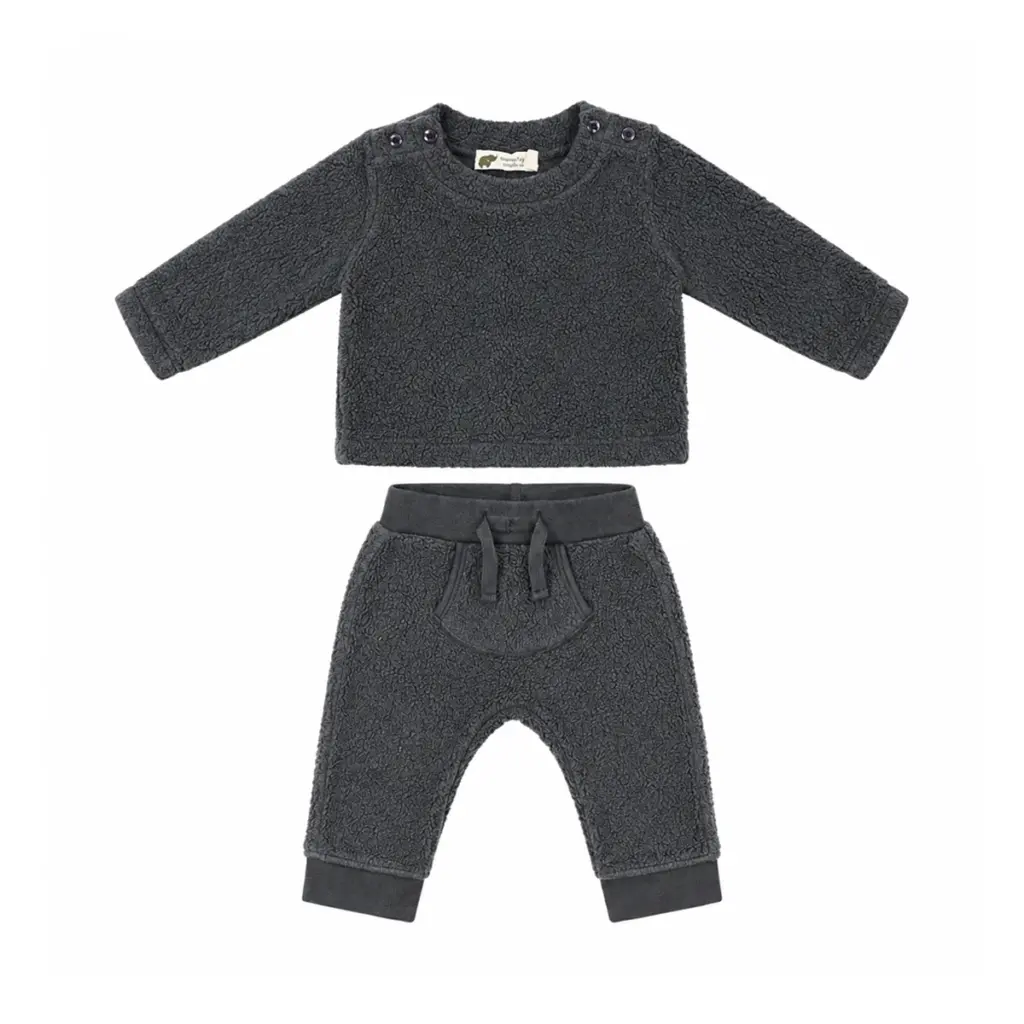 Sherpa Two-Piece Set | Charcoal Grey
6/9m - Designed by Monica + Andy