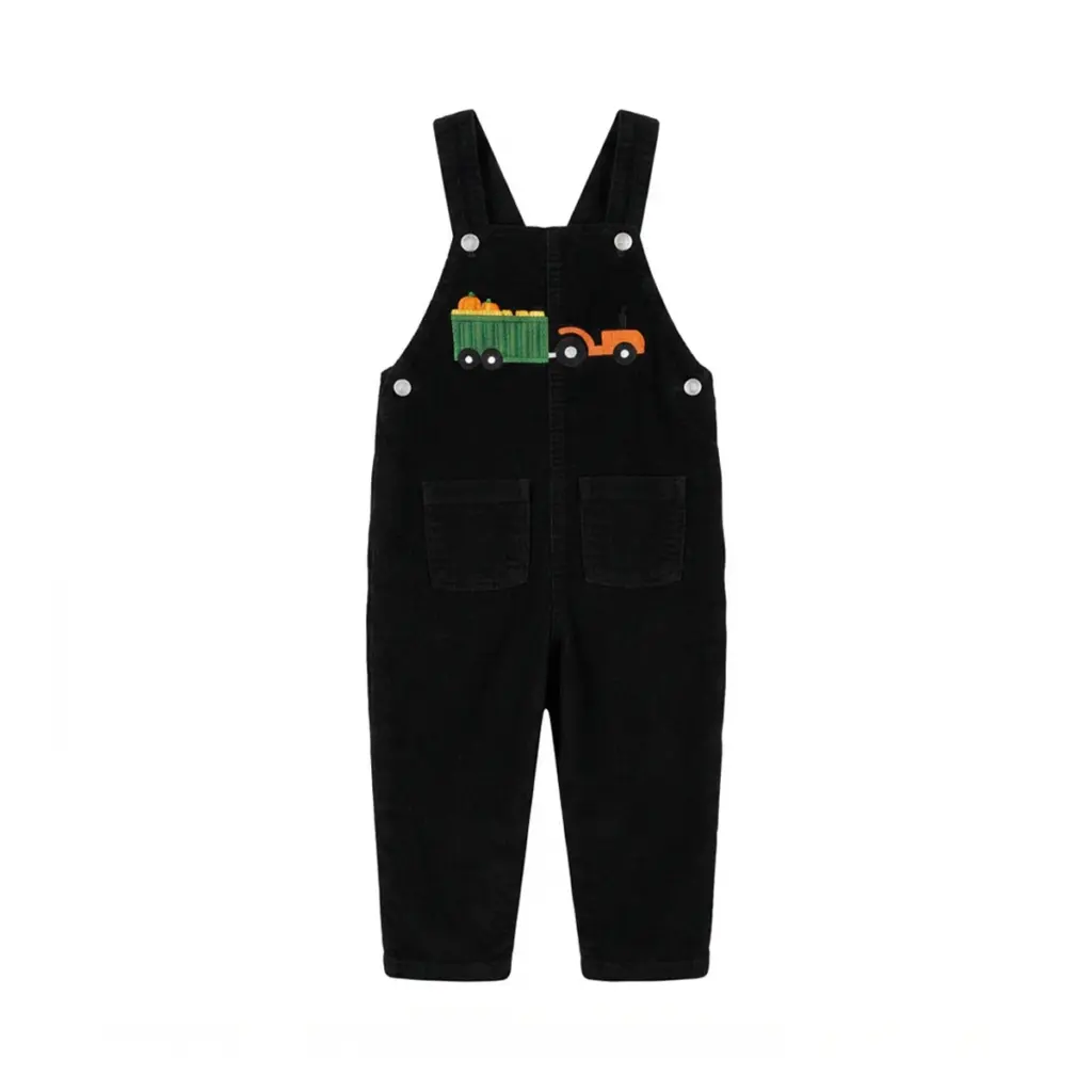 Tractor Corduroy Overalls | Black  2y - Designed by Monica + Andy