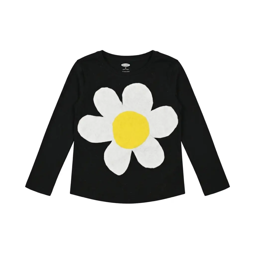 Daisy Long Sleeve T-Shirt | Black  5y - Designed by Old Navy