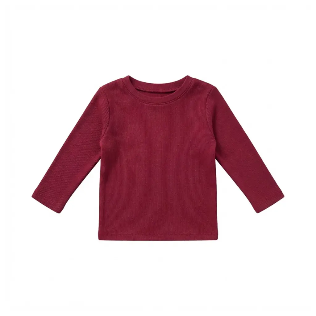Thermal Long Sleeve Shirt | Burgundy  18/24m - Designed by Old Navy