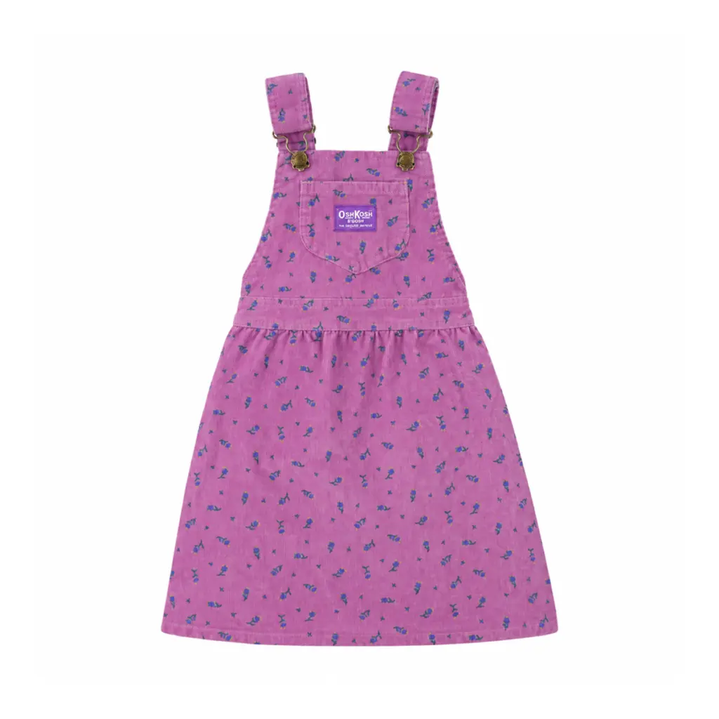 Floral Corduroy Overall Dress | Purple  5y - Designed by OSH KOSH B'GOSH