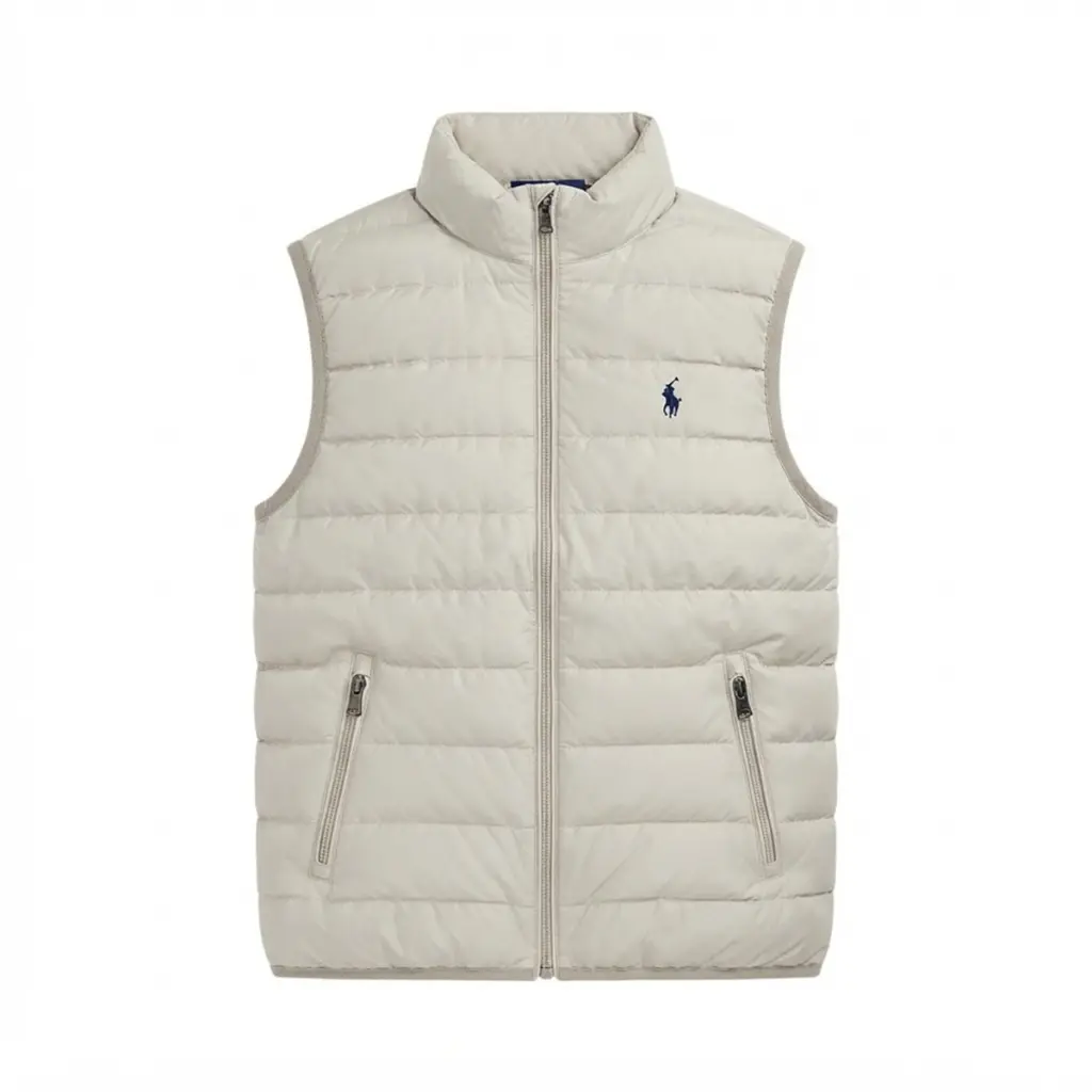 Puffer Vest | Light Grey  8y - Designed by Polo Ralph Lauren