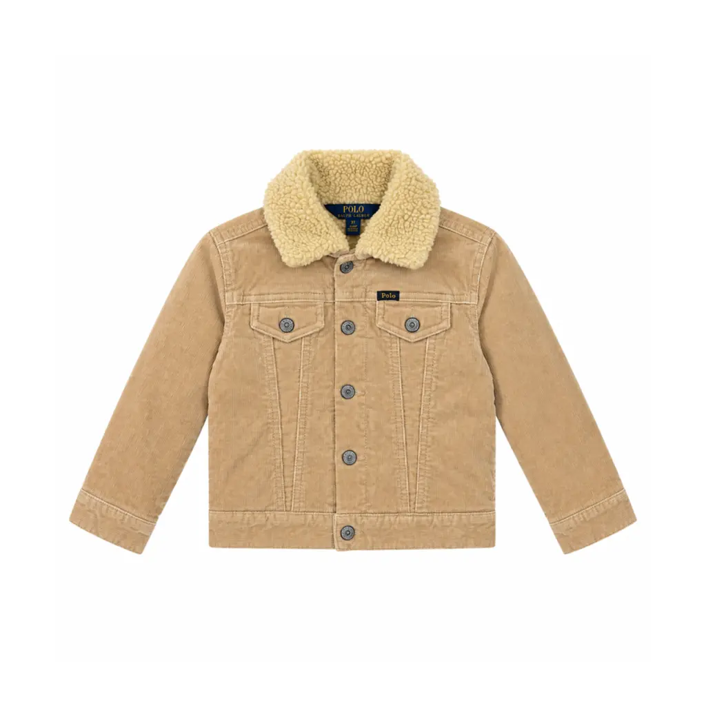 Corduroy Sherpa Jacket | Tan  3y - Designed by Polo Ralph Lauren