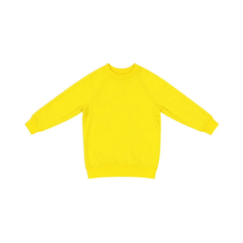 Crewneck Sweatshirt | Bright Yellow  4/5y - Designed by PRIMARY