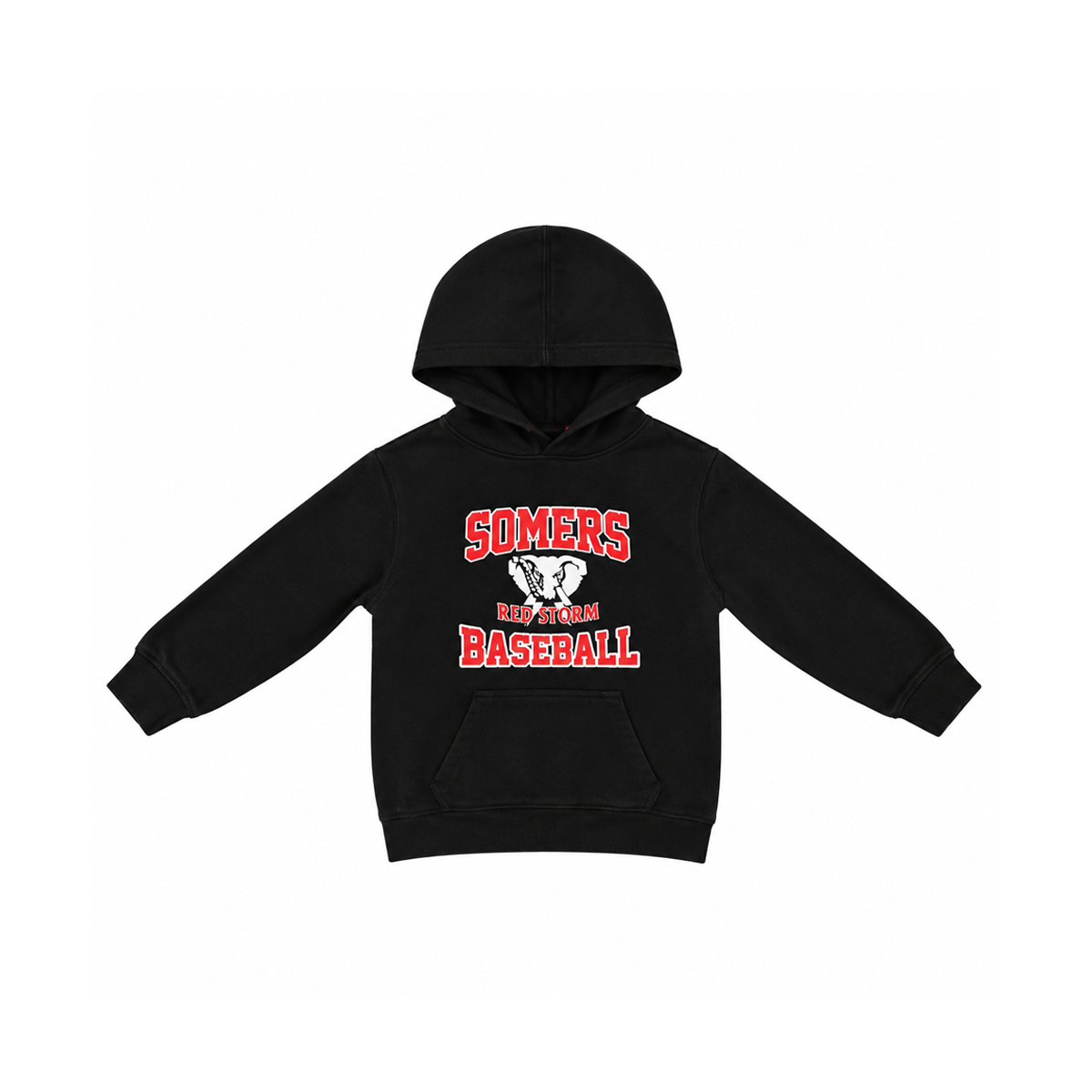Somers Red Storm Baseball Hoodie | Black M - Designed by SPORT-TEK