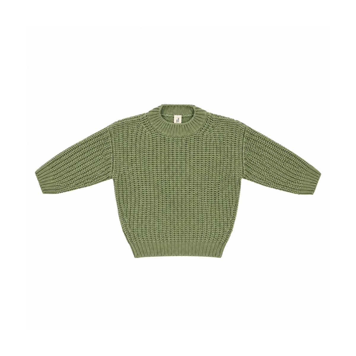 Chunky Knit Sweater | Sage Green 2/3y - Designed by SUMMER and STORM