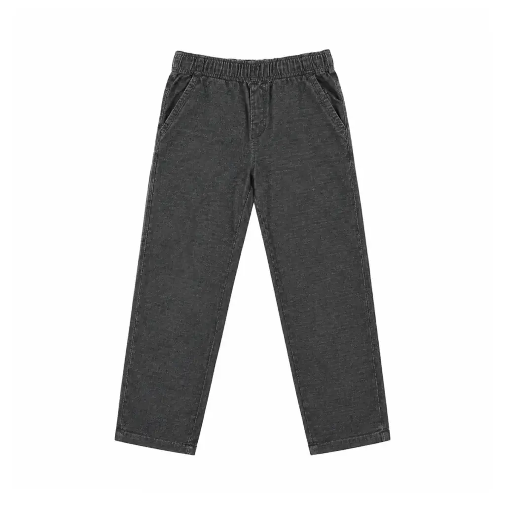 Elastic Waist Pants | Charcoal  8y - Designed by TEA