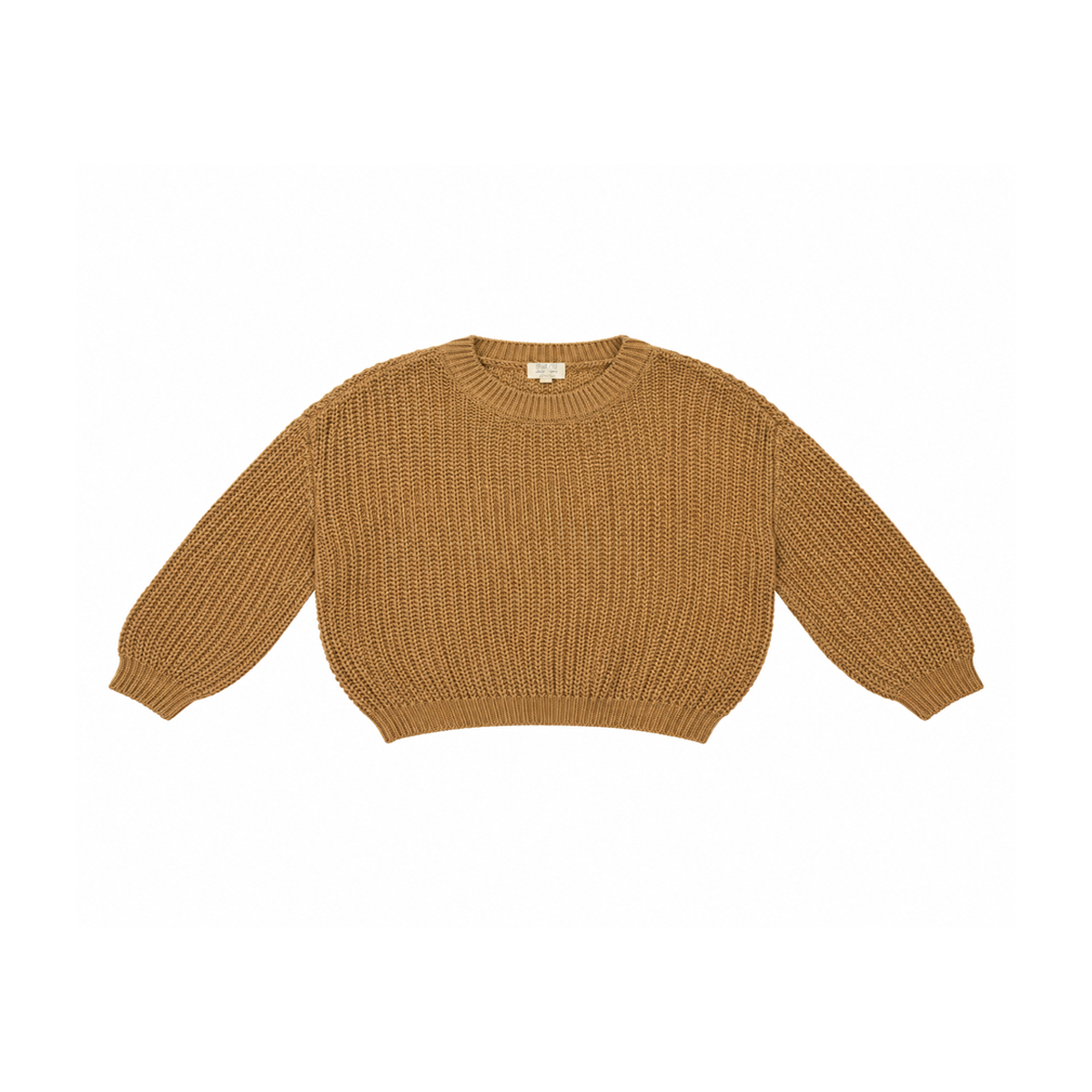 Chunky Knit Sweater | Camel 3/4y - Designed by The Simple Folk