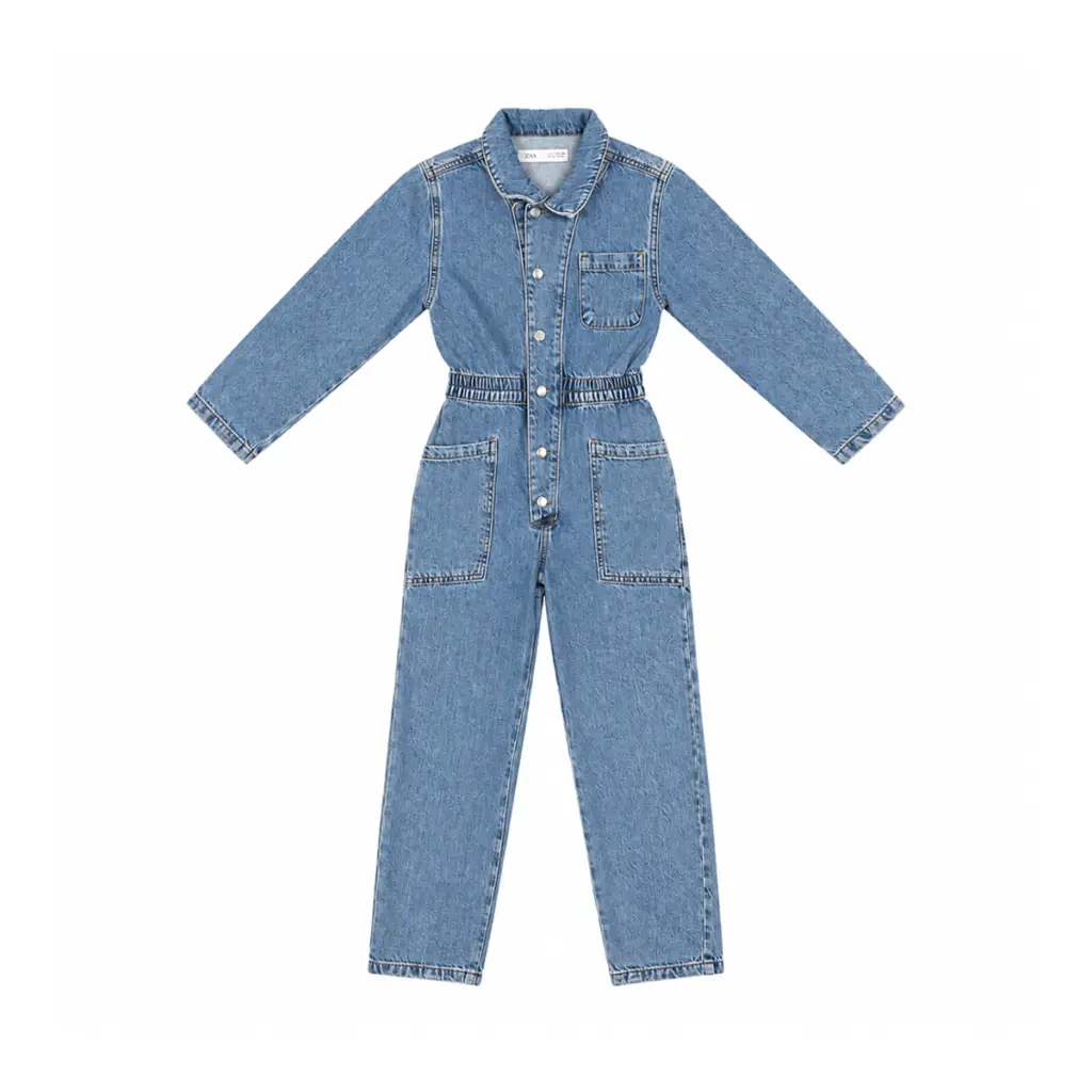 Denim Jumpsuit | Medium Wash  7y - Designed by Zara