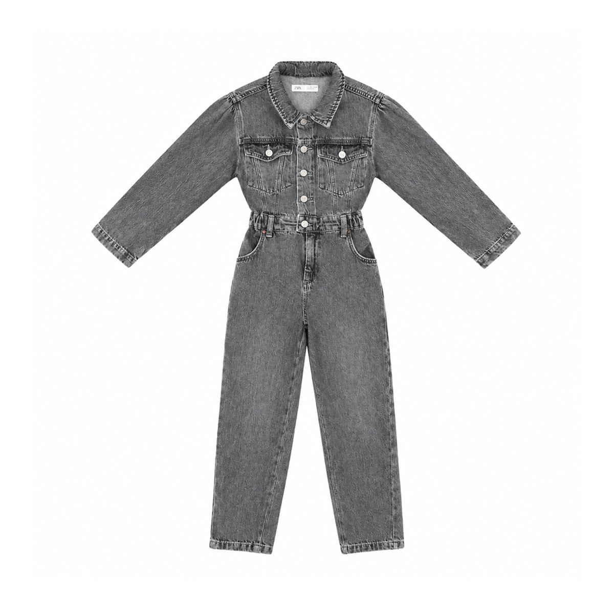 Denim Jumpsuit | Washed Grey 7y - Designed by Zara